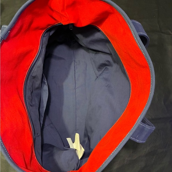 Disney Cruise Line Red & Blue Canvas Tote Bag Very Good Condition - Picture 5 of 10